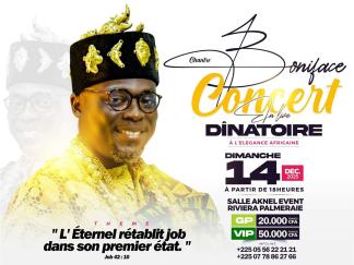 CHANTRE BONIFACE EN CONCERT DINATOIRE