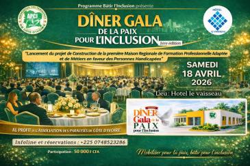 DÎNER GALA DE LA PAIX POUR L'INCLUSION 1RE ÉDITION