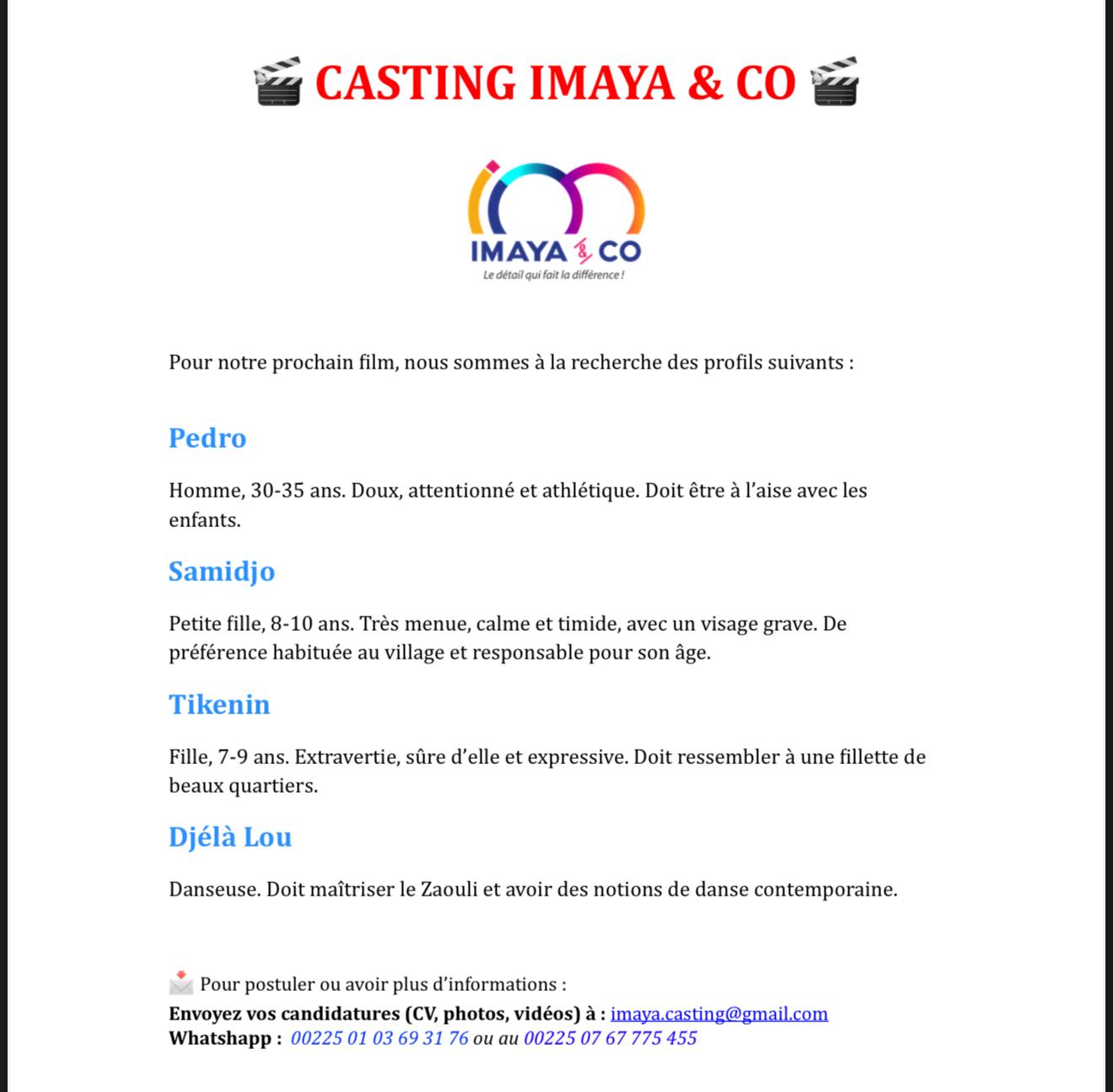 CASTING IMAYA & CO