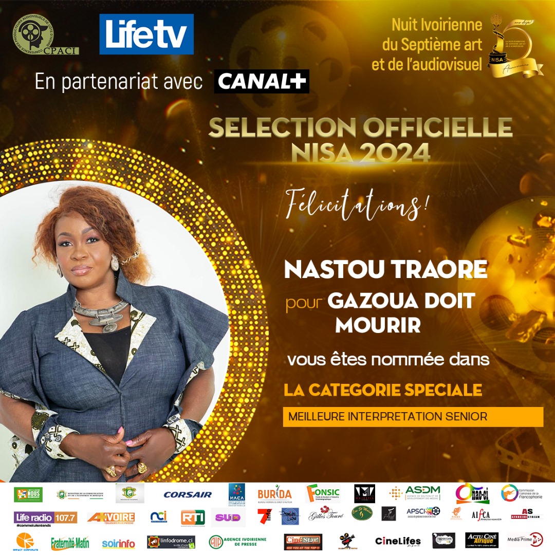 PRIX DE LA MEILLEURE INTERPRÉTATION SÉNIOR: NASTOU TRAORÉ pour GAZOUA DOIT MOURIR